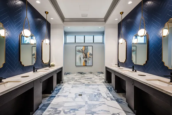 a view of a dining room with furniture and window