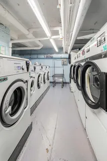 a view of a building and a garden
