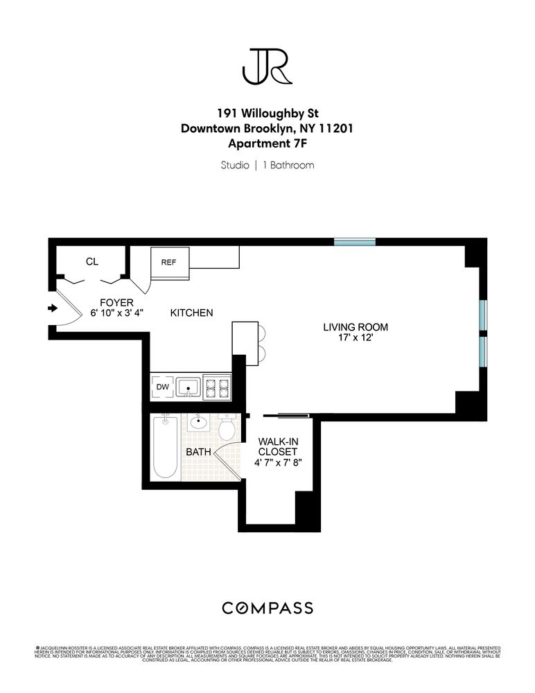 $388,000 | 175 Willoughby Street, Unit 16F | Downtown Brooklyn