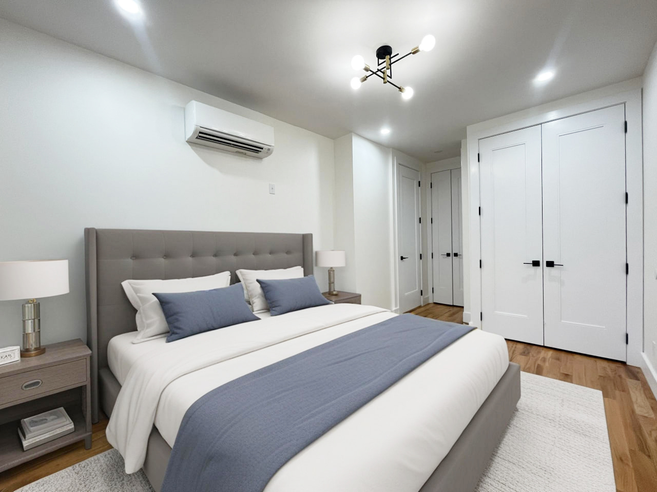 431 Columbia Street, Unit PH Brooklyn, NY 11231 - Photo 4 of 7 a bedroom with a large bed and a lamp