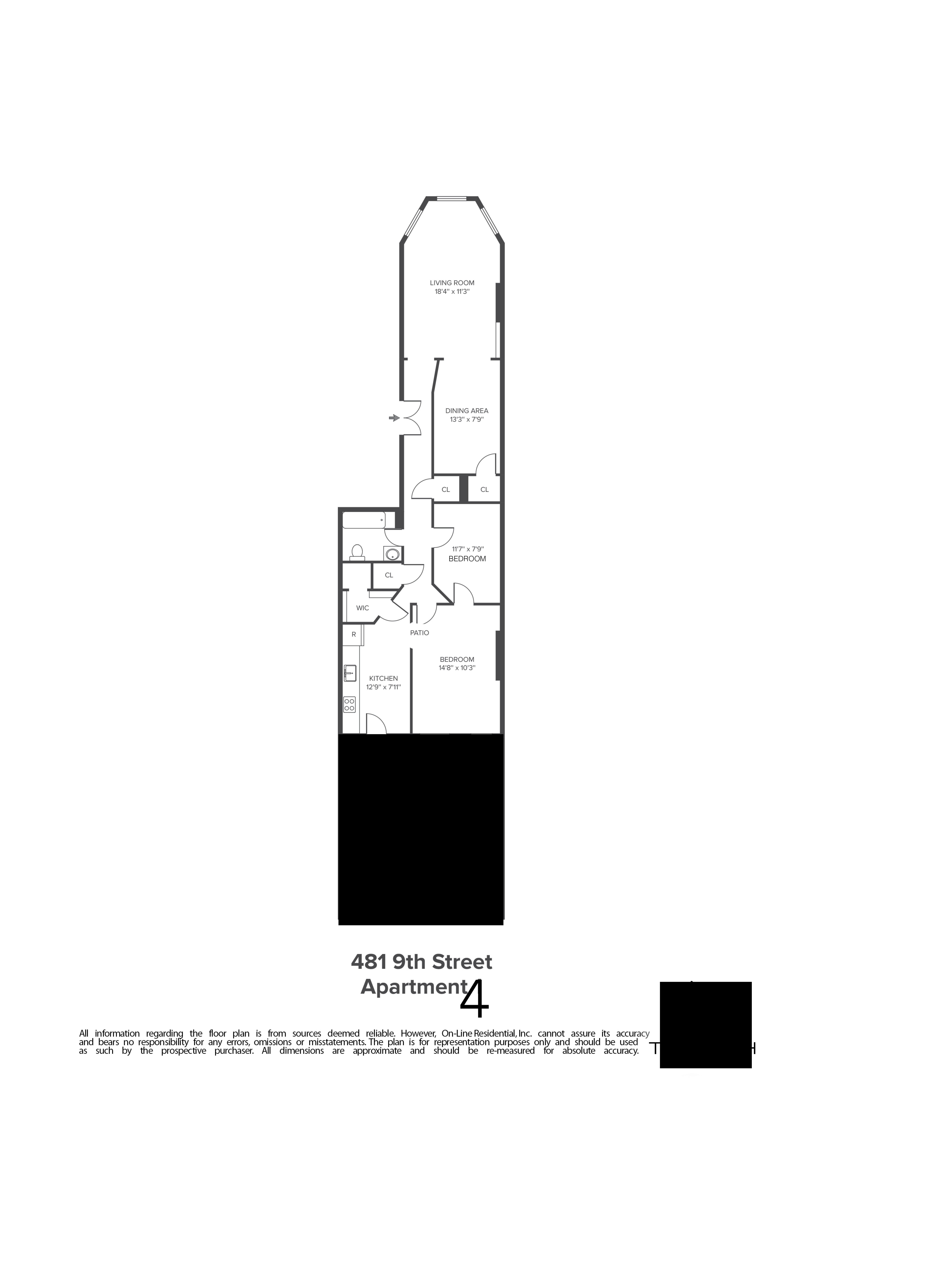 481 9th Street, Unit 4 Brooklyn, NY 11215 - Photo 33 of 33 a picture of a room with a floor to ceiling window