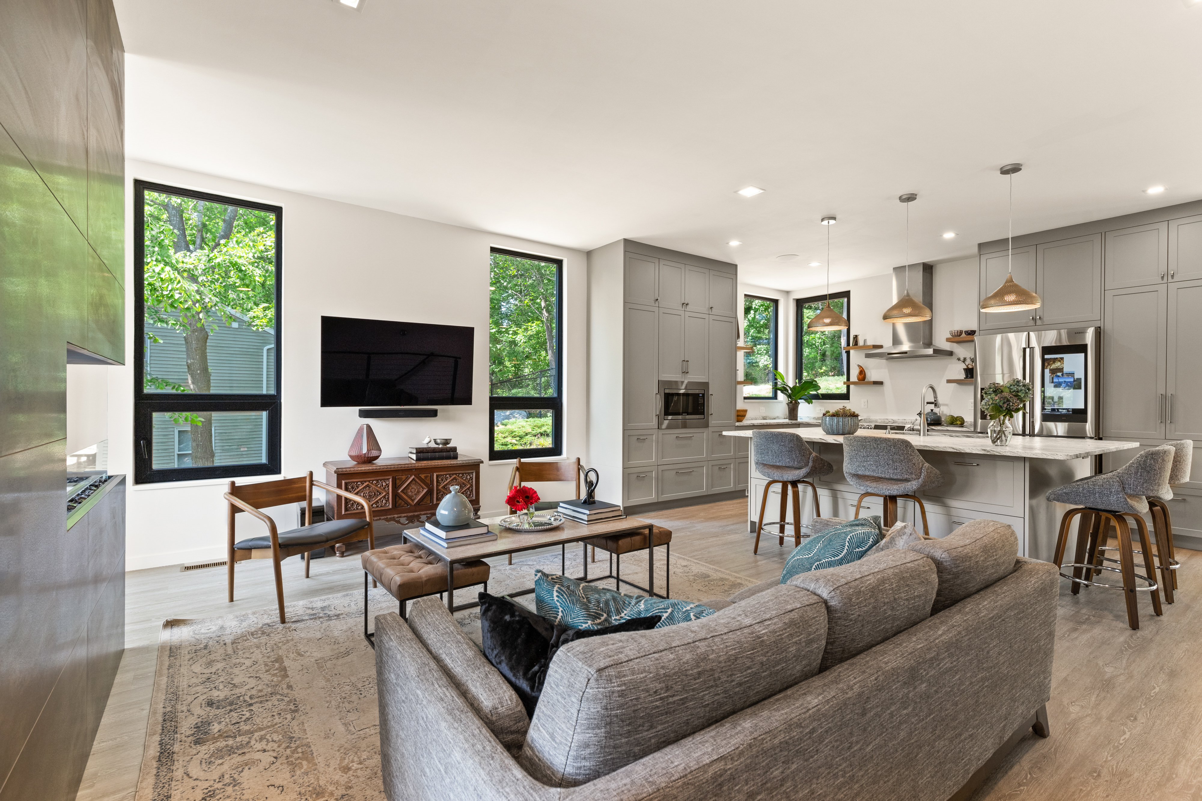 7 Pickman Road Beverly, MA 01915 - Photo 6 of 31 a living room with furniture and a flat screen tv