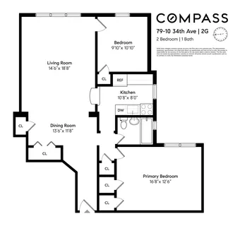 $529,000 | 79-10 34th Avenue, Unit 2G | Jackson Heights