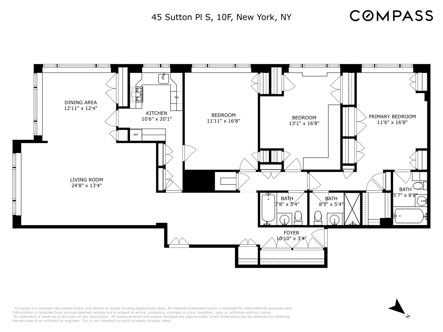 45 Sutton Place South, Unit 10F Manhattan, NY 10022 - Photo 15 of 15 a black and white photo of a refrigerator