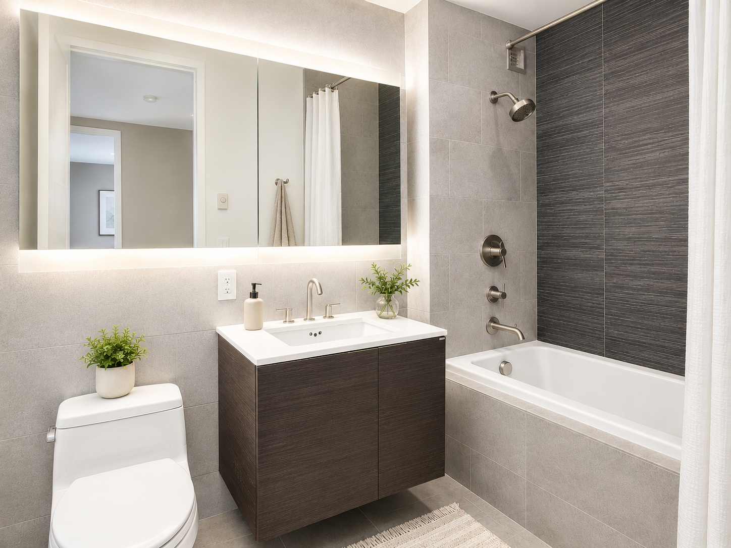 545 Washington Avenue, Unit 508 Brooklyn, NY 11238 - Photo 7 of 16 a bathroom with a sink a toilet and shower