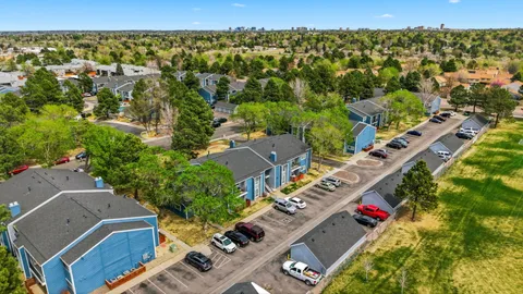 an aerial view of multiple house