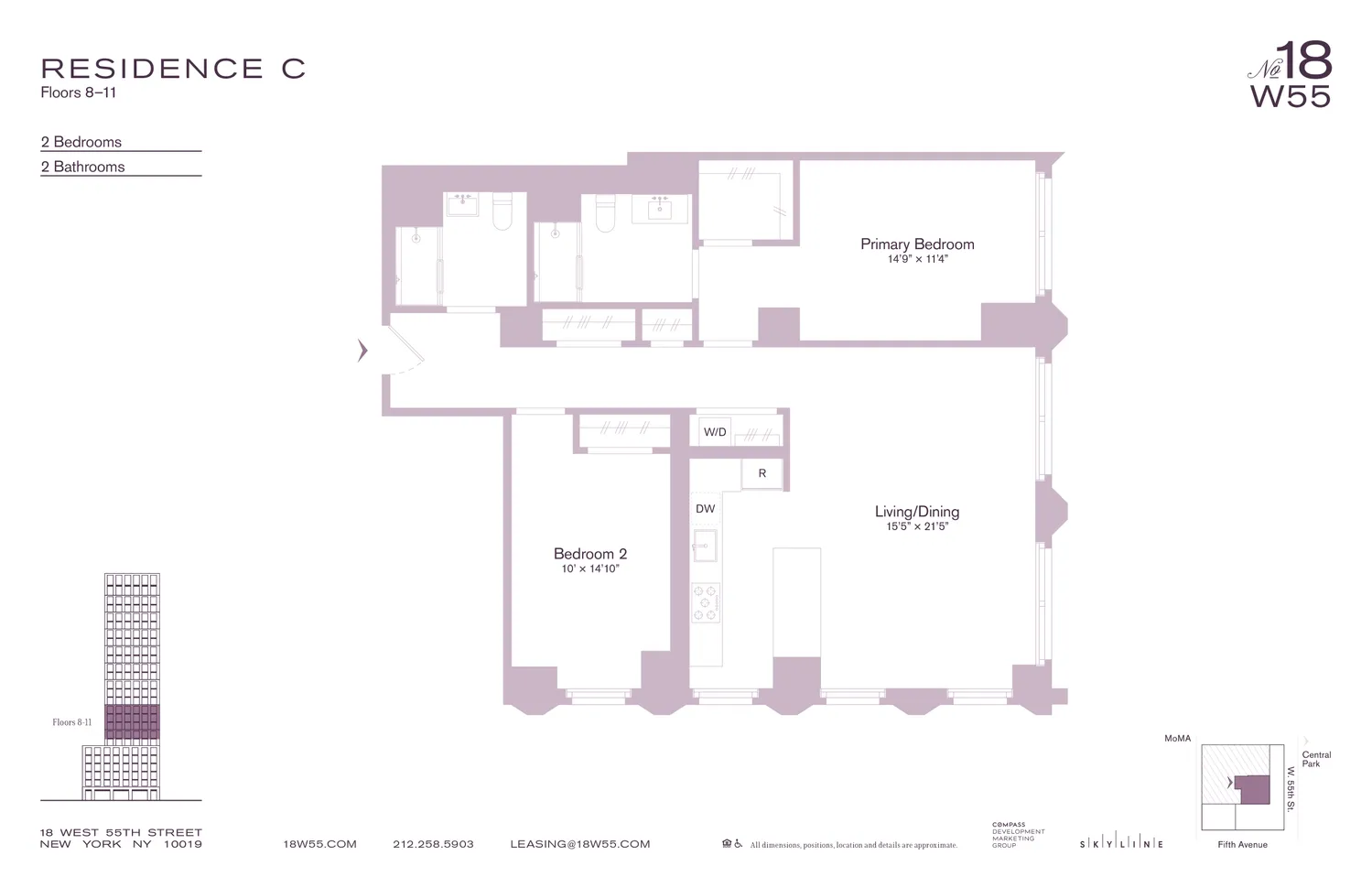 $12,895 | 18 West 55th Street, Unit 11C | Midtown Central