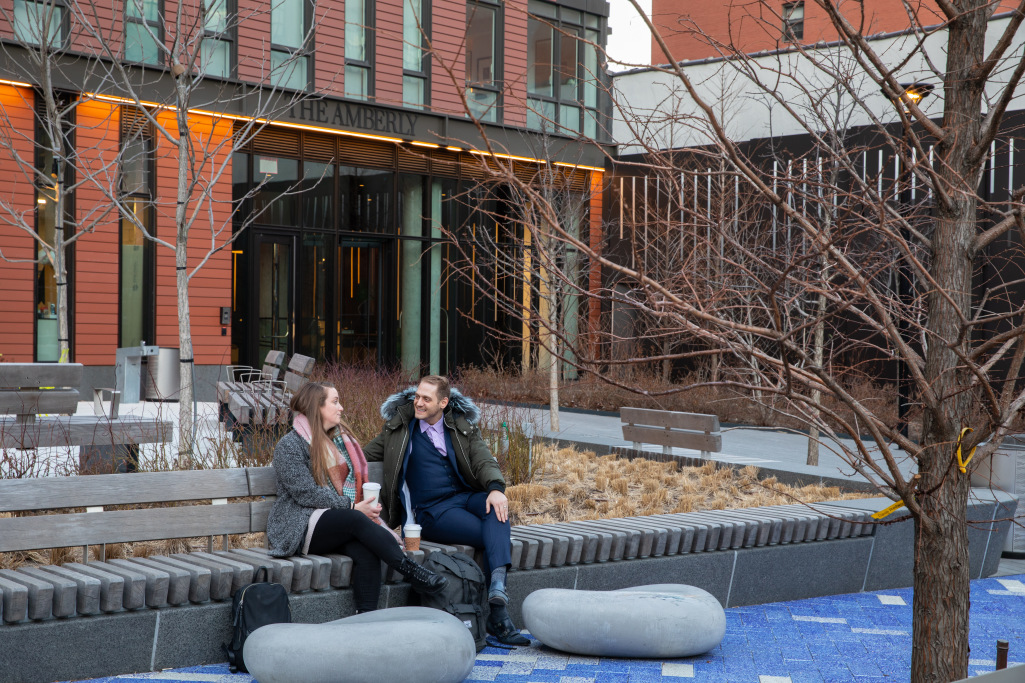 120 Nassau Street, Unit 18B Brooklyn, NY 11201 - Photo 5 of 12 a view of outdoor sitting area with furniture and wooden fence
