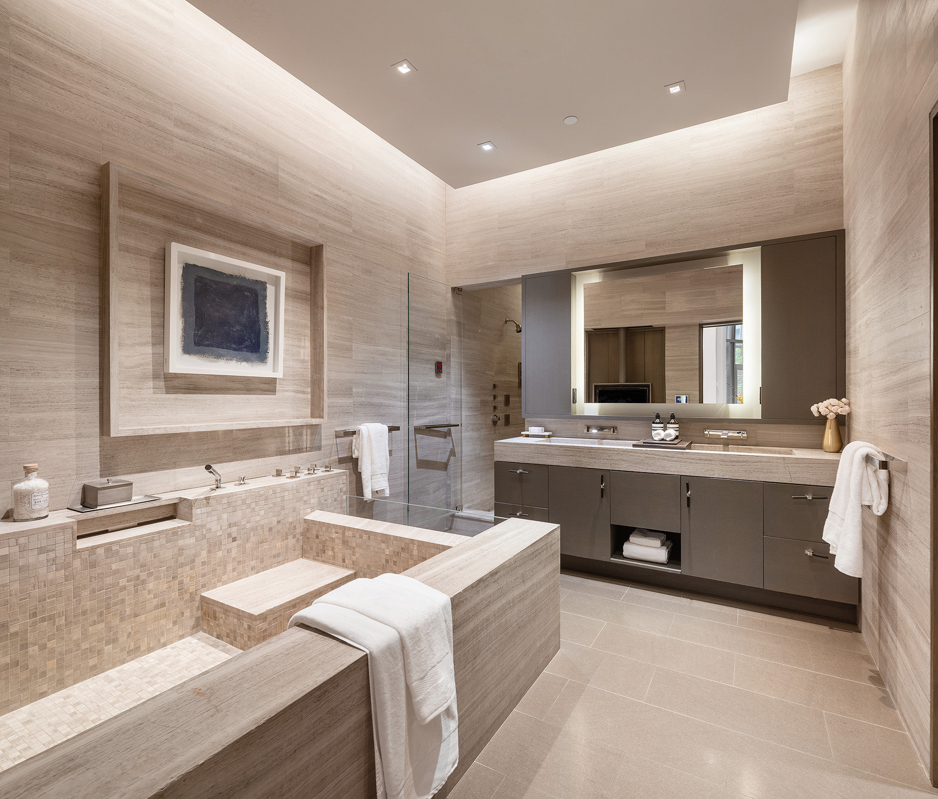 56 Crosby Street, Unit 2A Manhattan, NY 10012 - Photo 15 of 21 a large white kitchen with a sink and dishwasher a stove with wooden floor