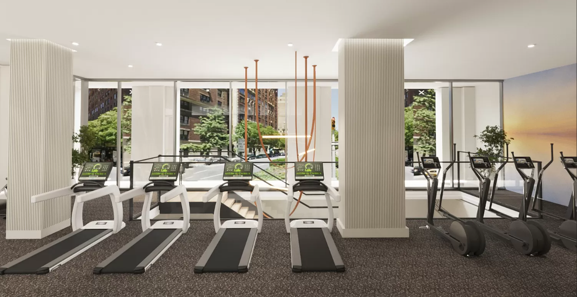 218 Front Street, Unit 231 Brooklyn, NY 11201 - Photo 14 of 35 a dining room with furniture and floor to ceiling window