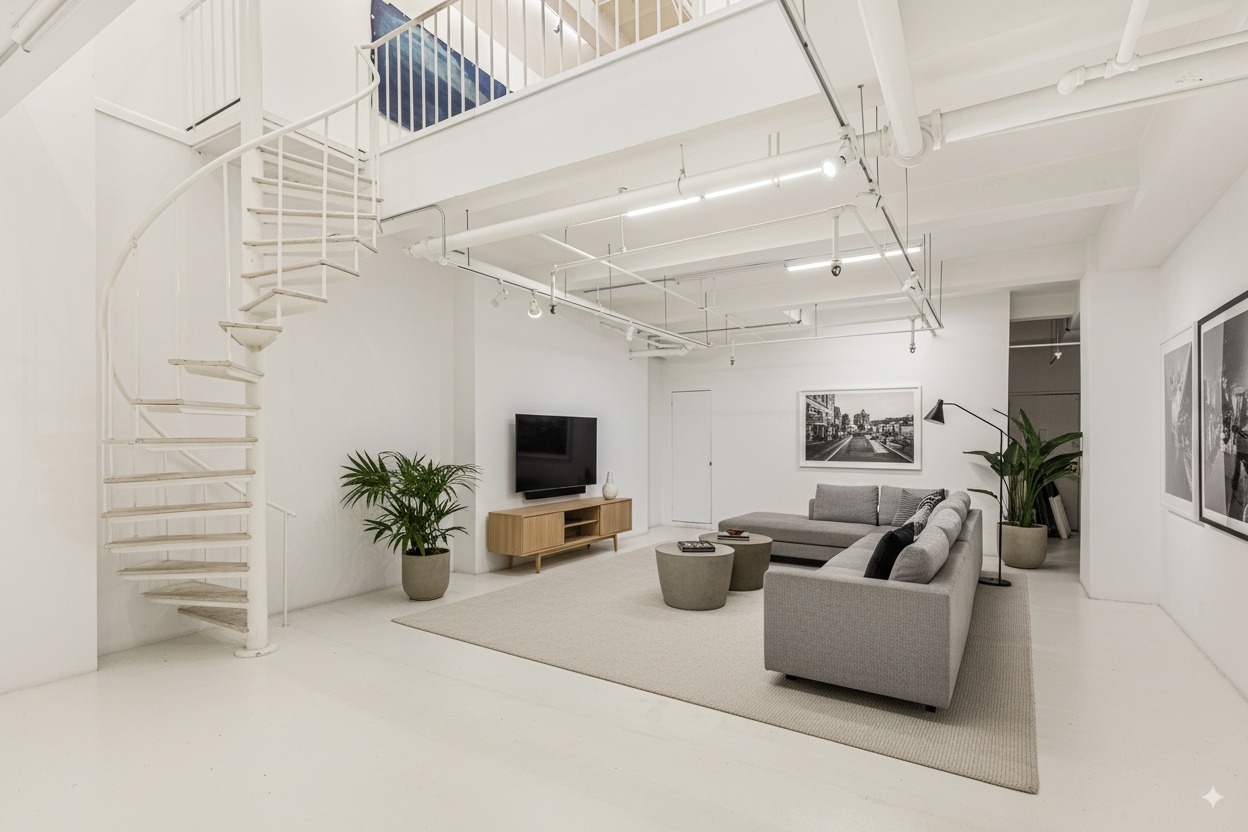 251 West 19th Street, Unit 1G Manhattan, NY 10011 - Photo 14 of 31 a living room with furniture and a flat screen tv