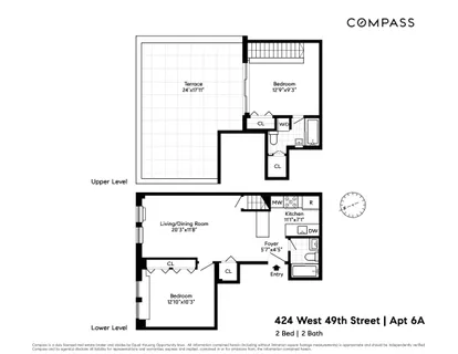 $1,250,000 | 424 West 49th Street, Unit 6A | Hell's Kitchen