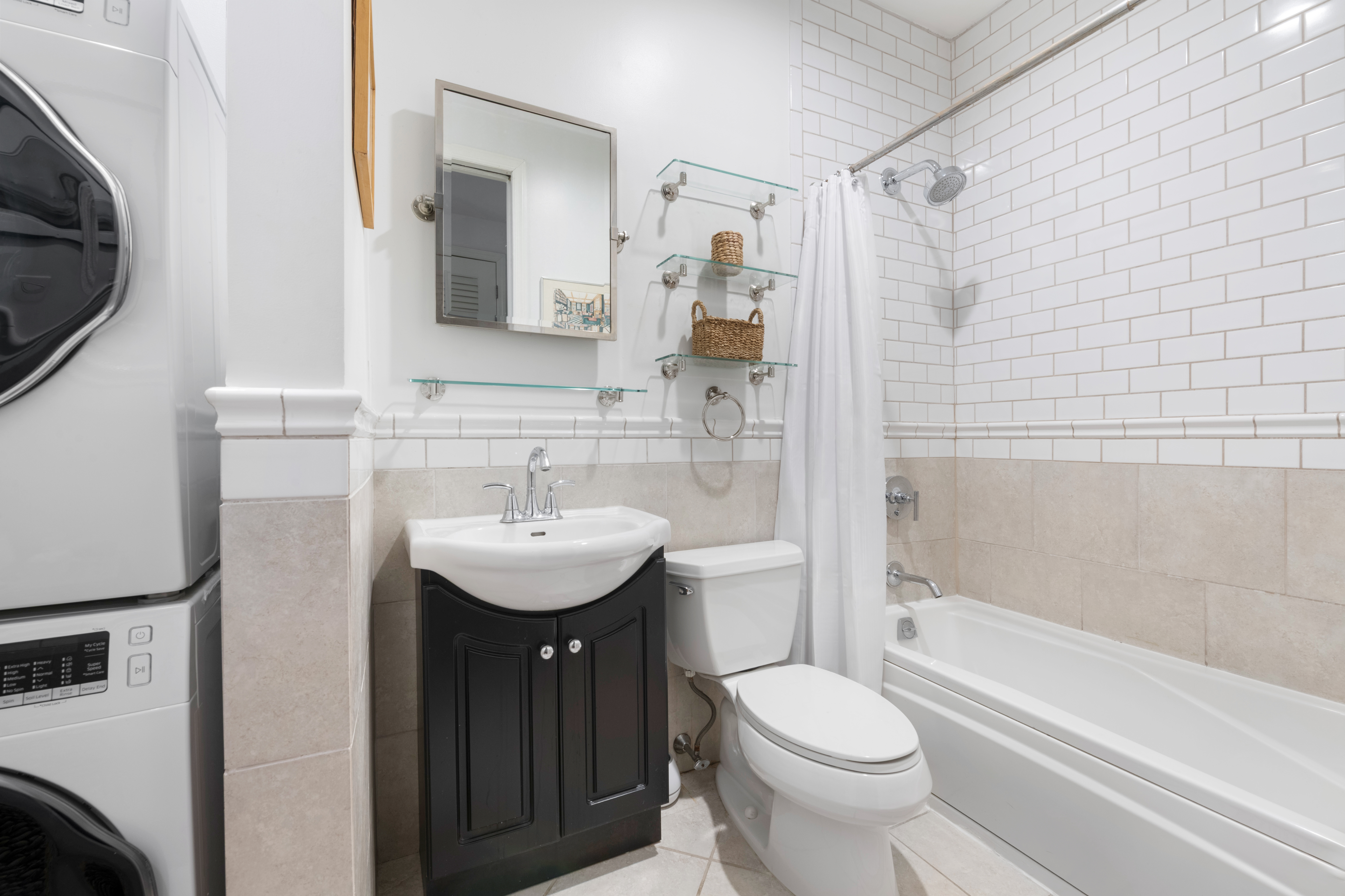 121 West 131st Street, Unit 2 Manhattan, NY 10027 - Photo 12 of 14 a bathroom with a sink toilet and shower