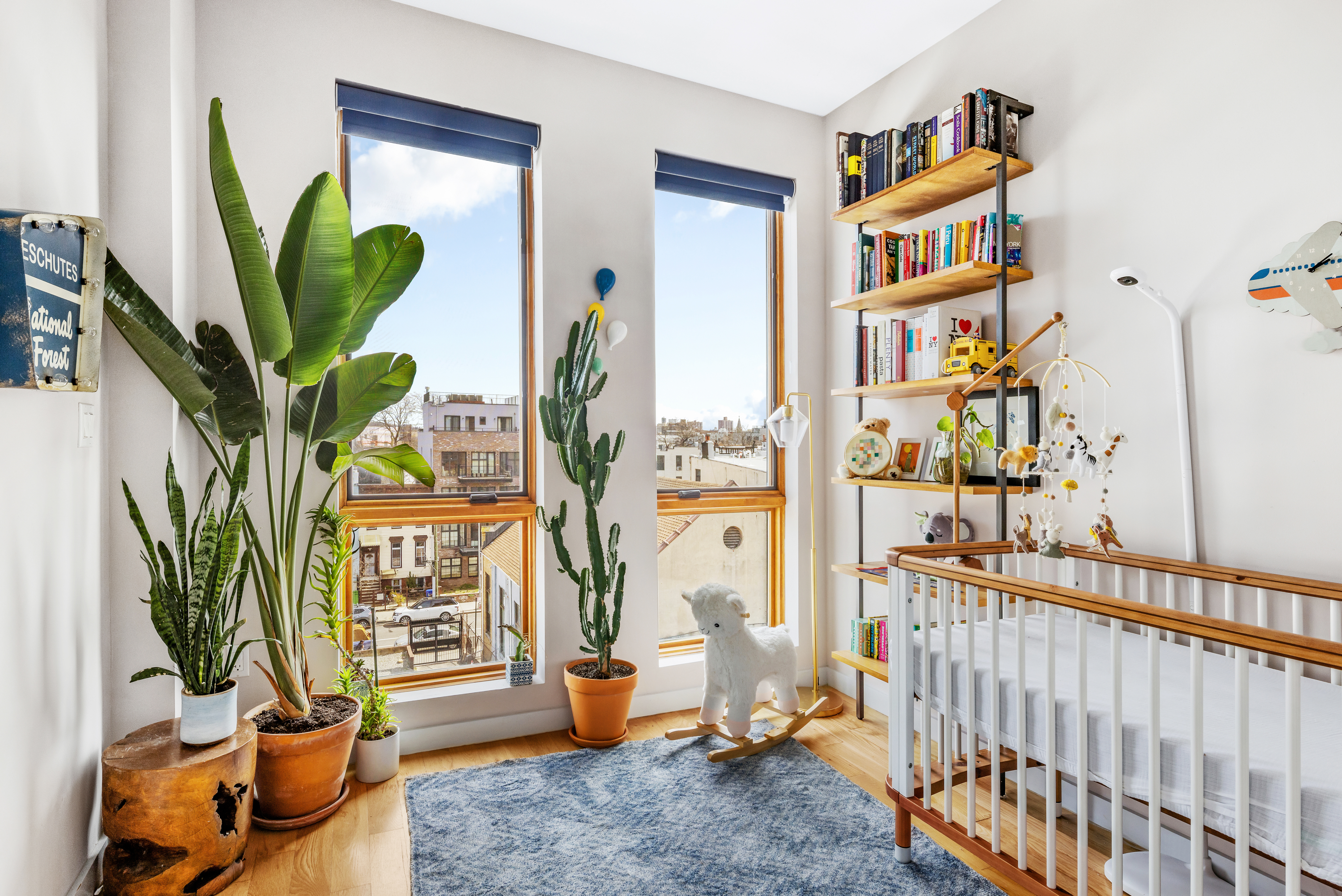 64 Stanhope Street, Unit PH Brooklyn, NY 11221 - Photo 9 of 13 a living room filled with furniture and a potted plant