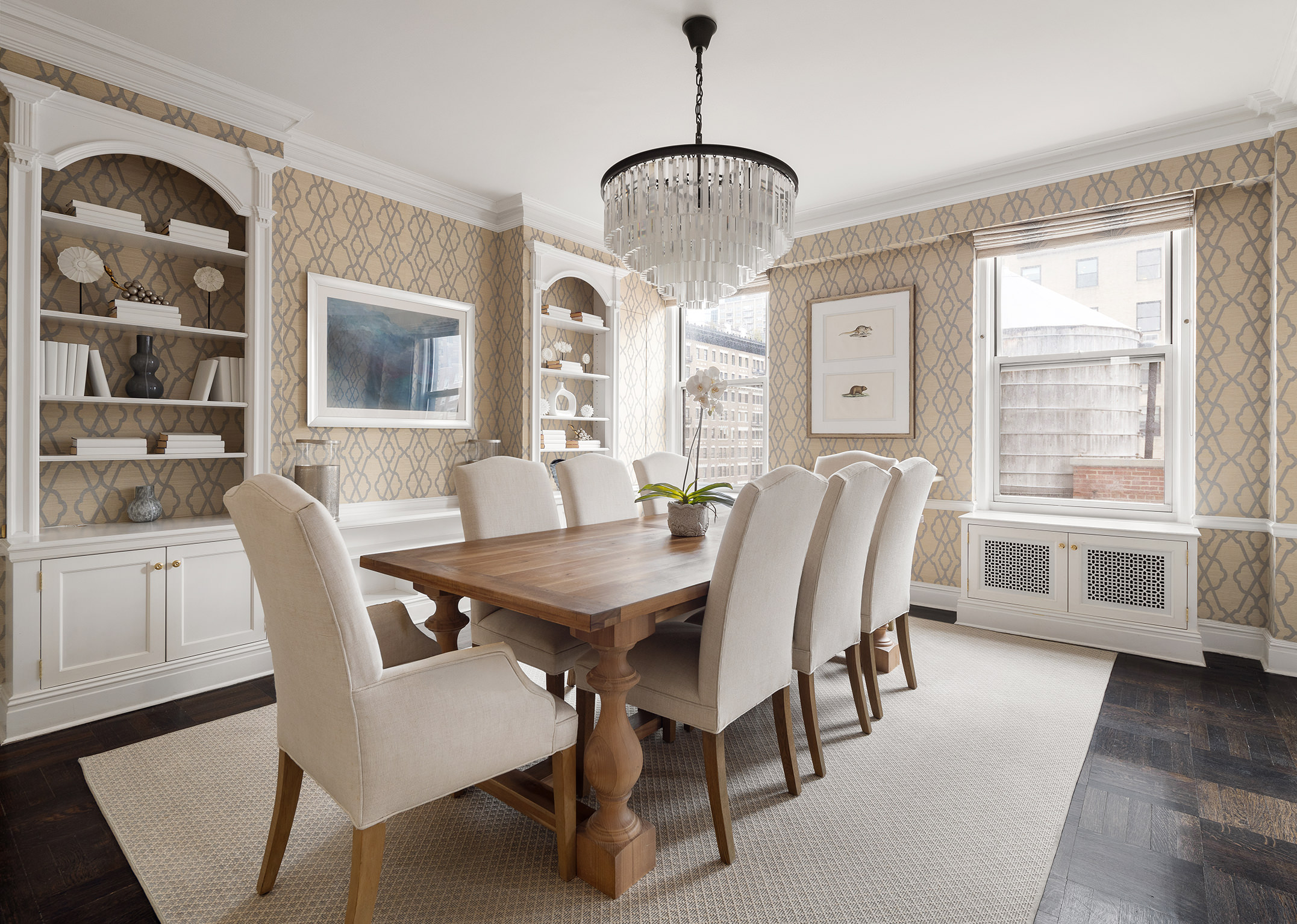 570 Park Avenue, Unit 10D Manhattan, NY 10065 - Photo 6 of 17 a view of a dining room with furniture window and outside view