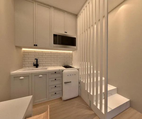 a bathroom with a double vanity sink and mirror