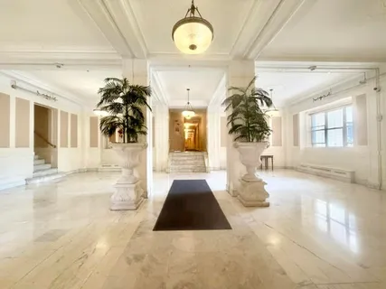 a black and white checkered floor