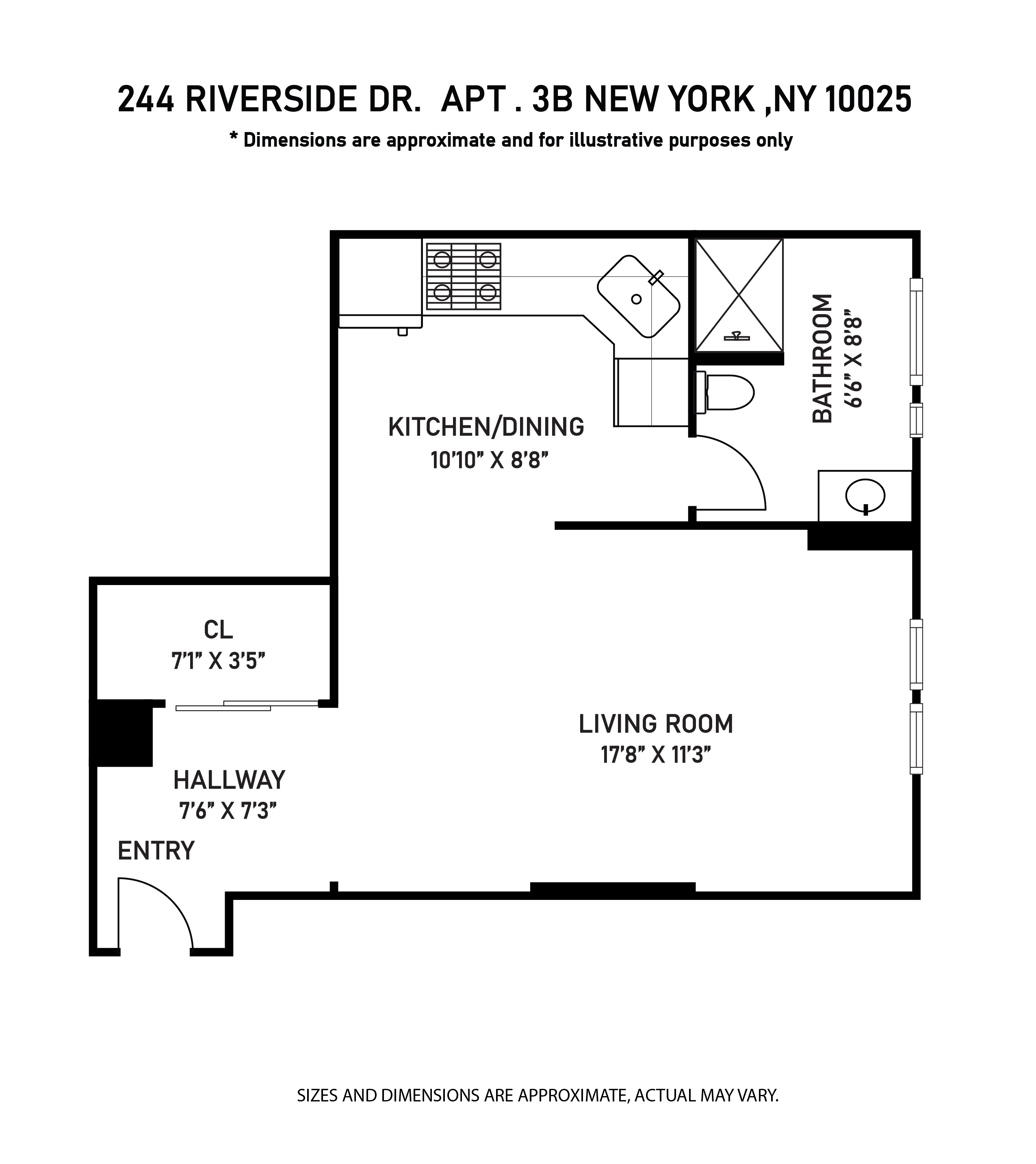 244 Riverside Drive, Unit 3B Manhattan, NY 10025 - Photo 8 of 8 Gallery Image 8