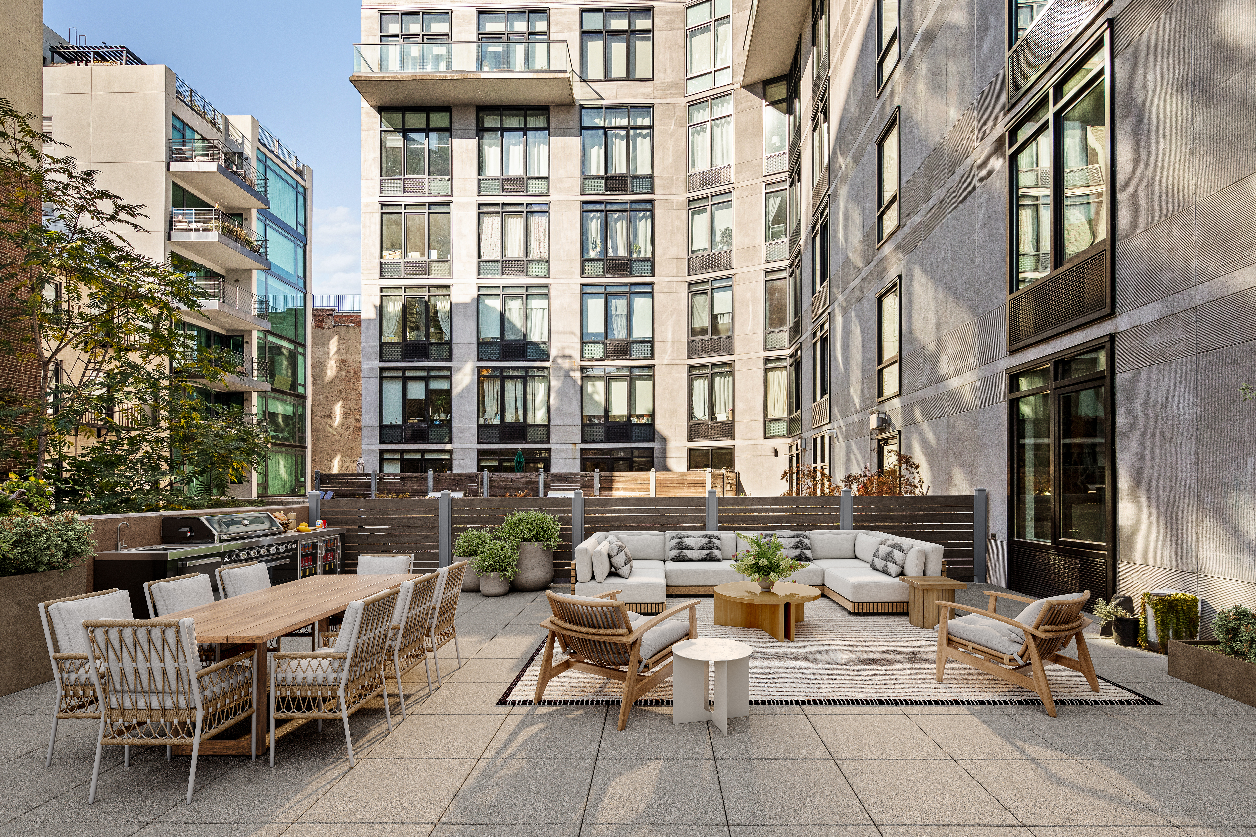 500 Waverly Avenue, Unit 2A Brooklyn, NY 11238 - Photo 10 of 14 a view of a patio with couple of chairs and a fountain