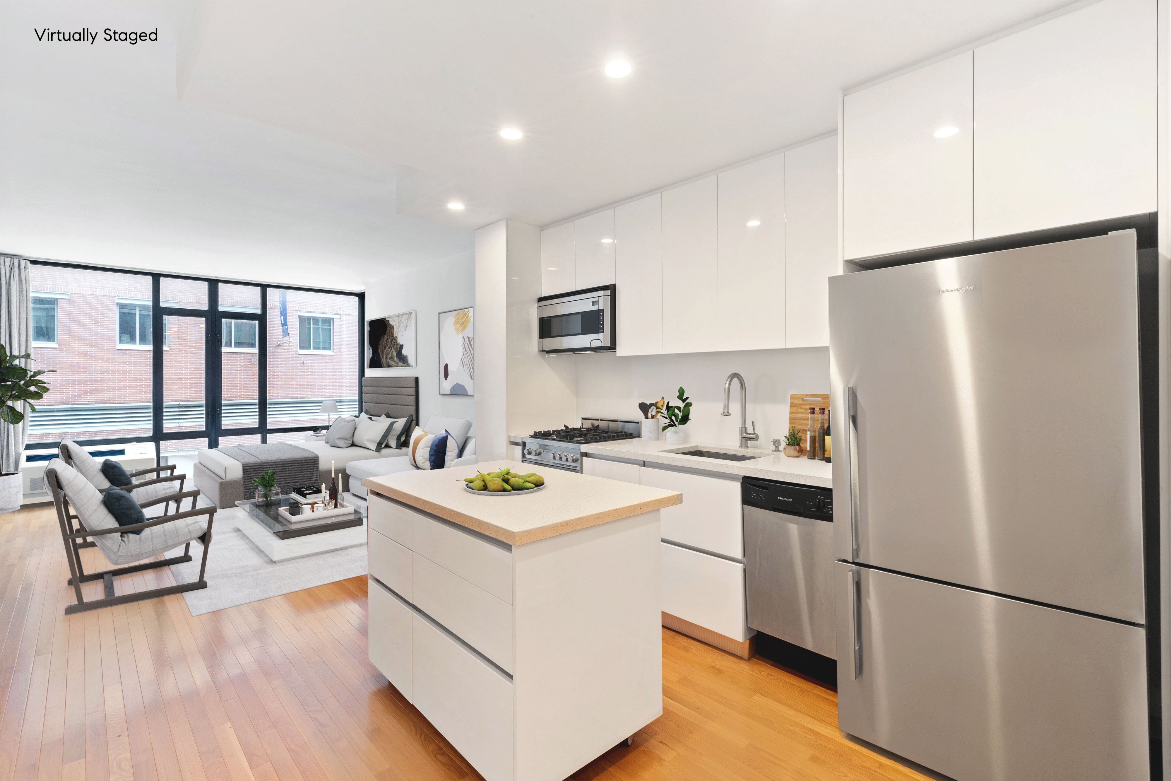 148 East 24th Street, Unit 4C Manhattan, NY 10010 - Photo 3 of 15 a kitchen that has a refrigerator and a sink