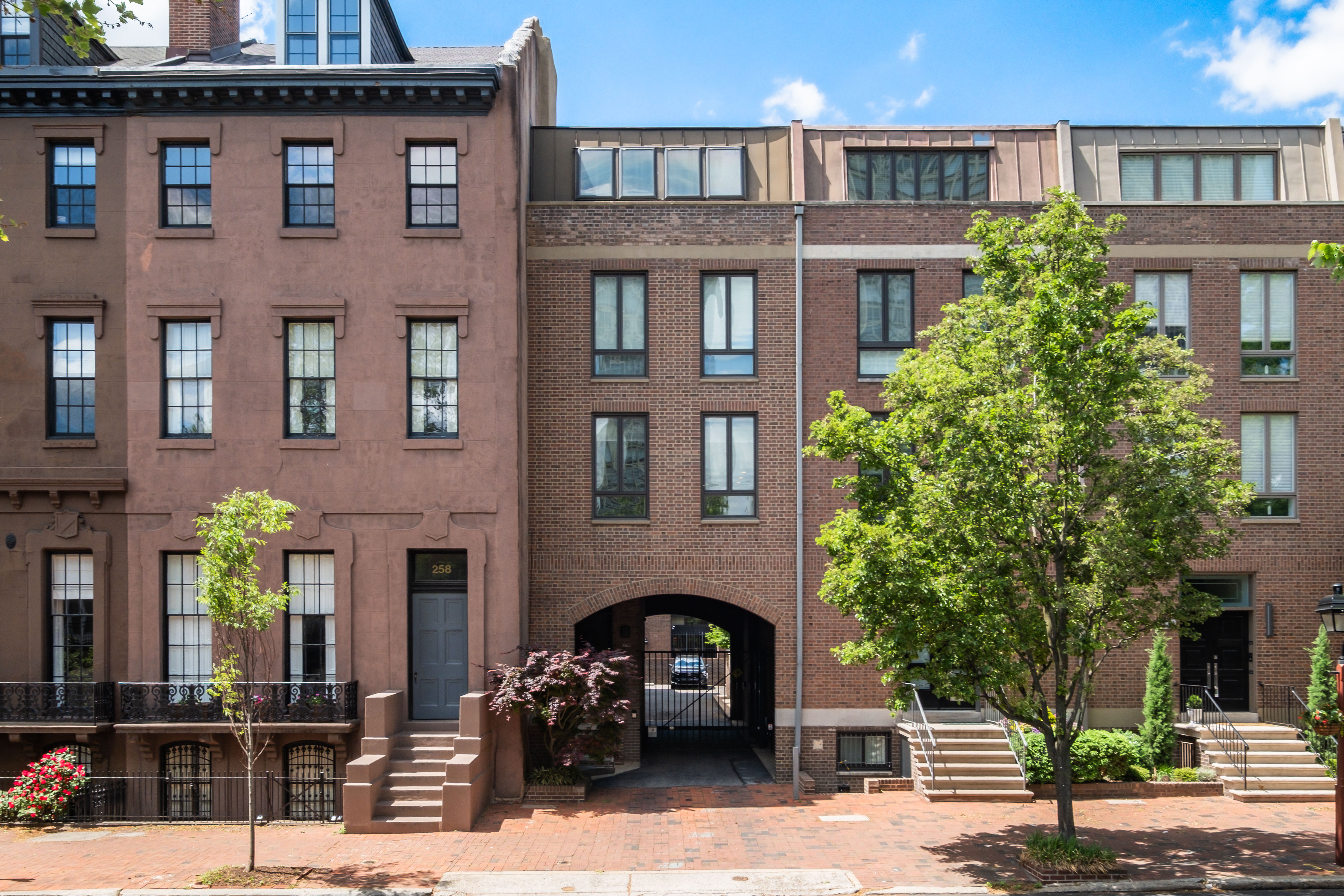 256 1/2 South 3rd Street Philadelphia, PA 19106 - Photo 1 of 73 a front view of a building with a garden