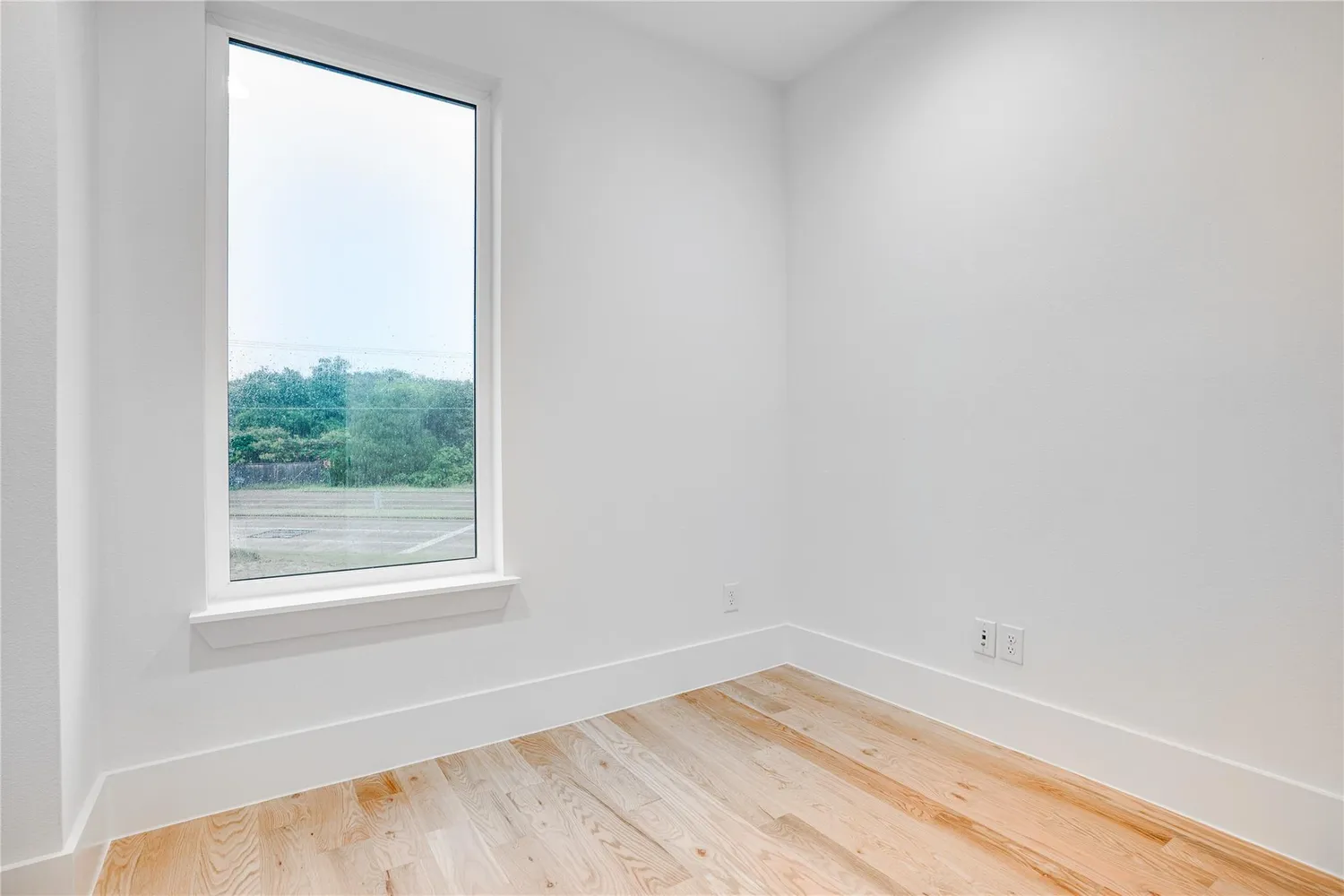 an empty room with a window
