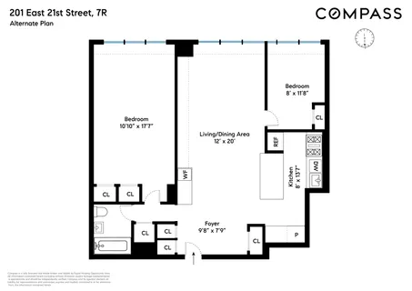 $1,095,000 | 201 East 21st Street, Unit 7R | Gramercy