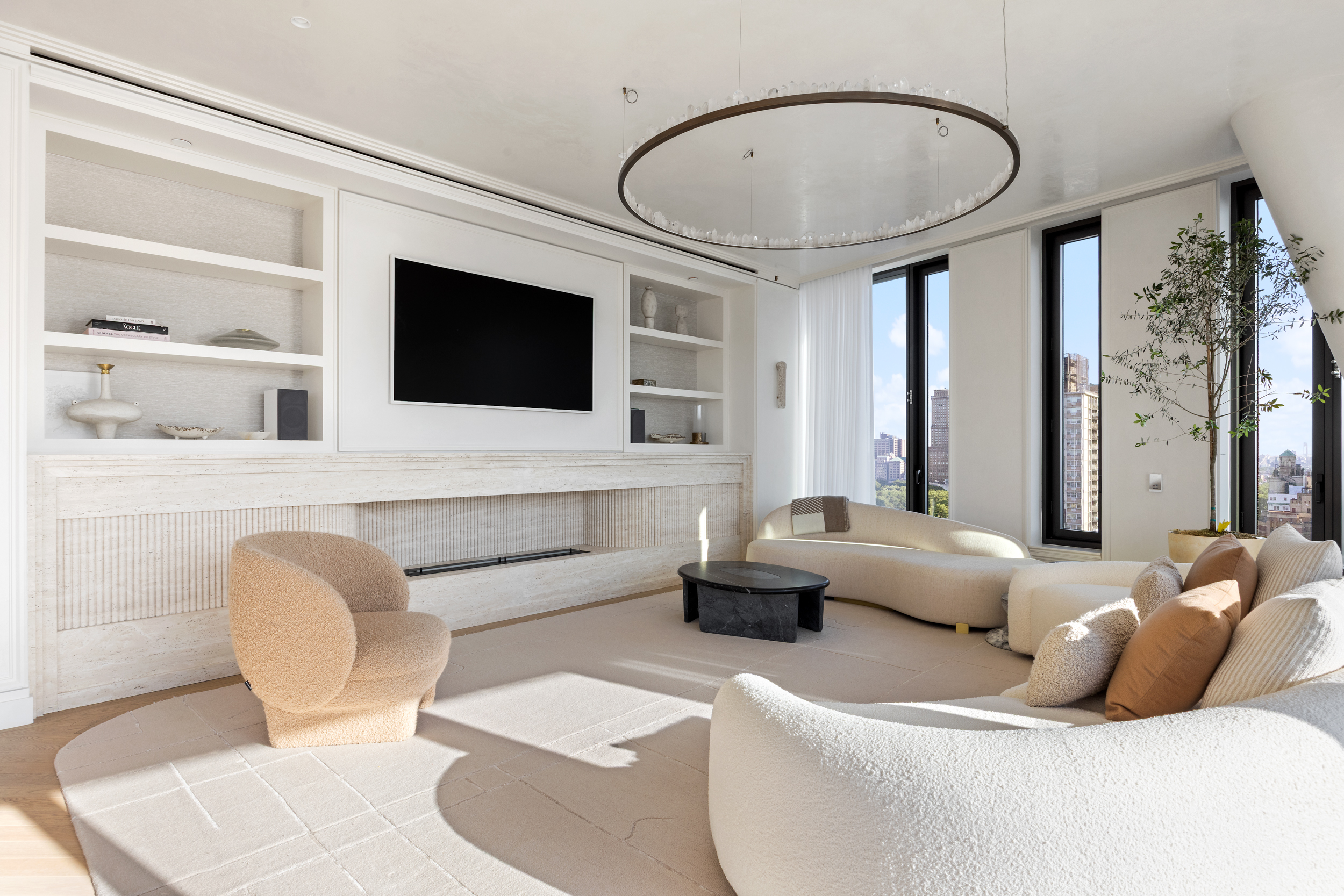 30 Front Street, Unit 25A Brooklyn, NY 11201 - Photo 4 of 45 a living room with furniture and a flat screen tv