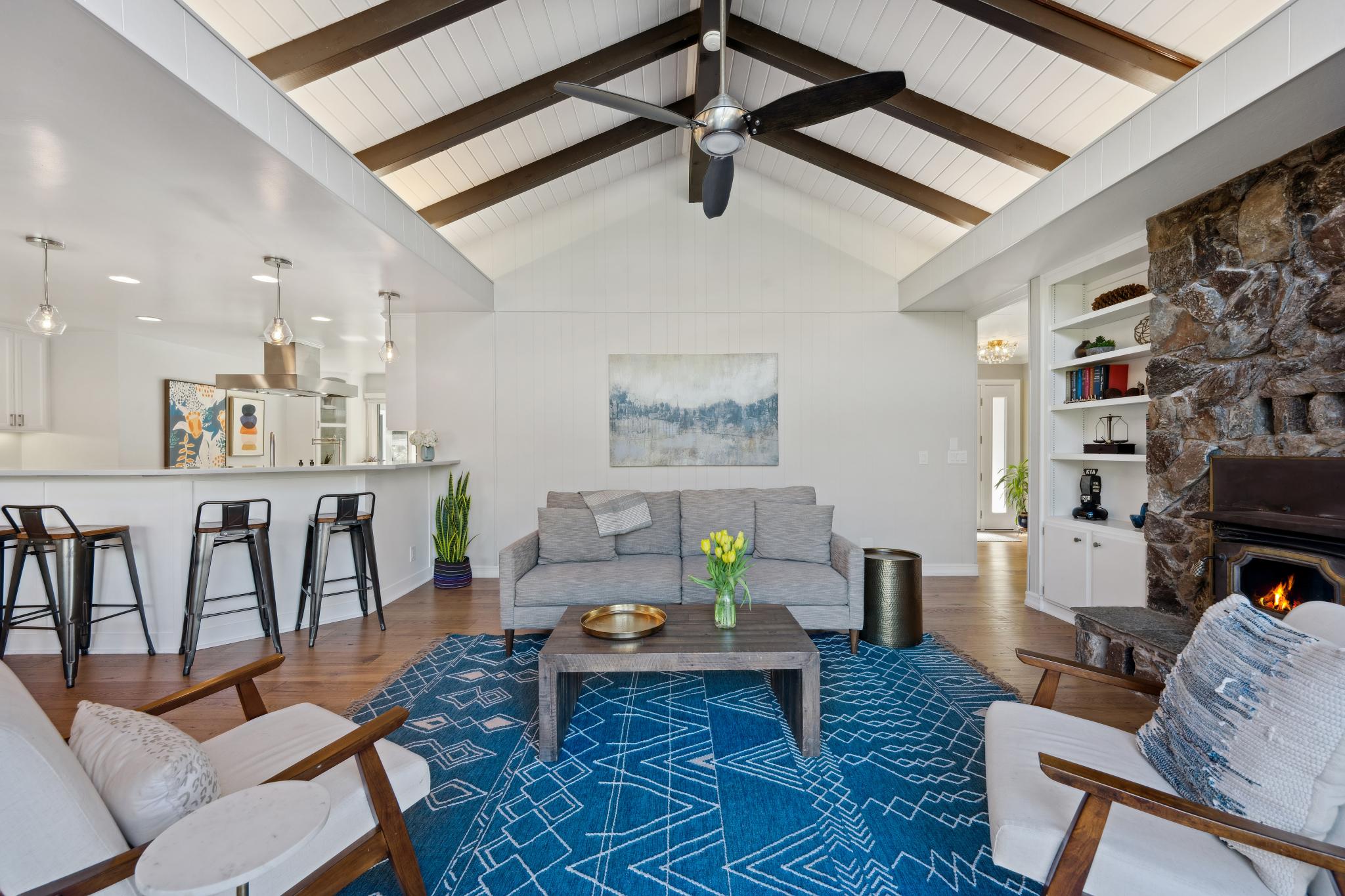 123 Frey Road Santa Rosa, CA 95409 - Photo 28 of 62 a living room with furniture and a dining table with rug