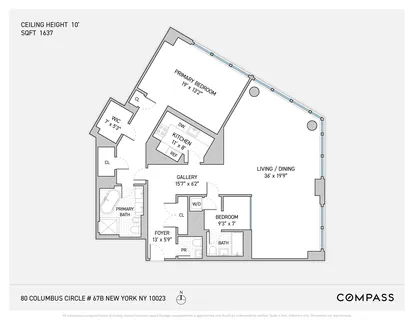 $8,950,000 | 80 Columbus Circle, Unit 67B | Upper West Side