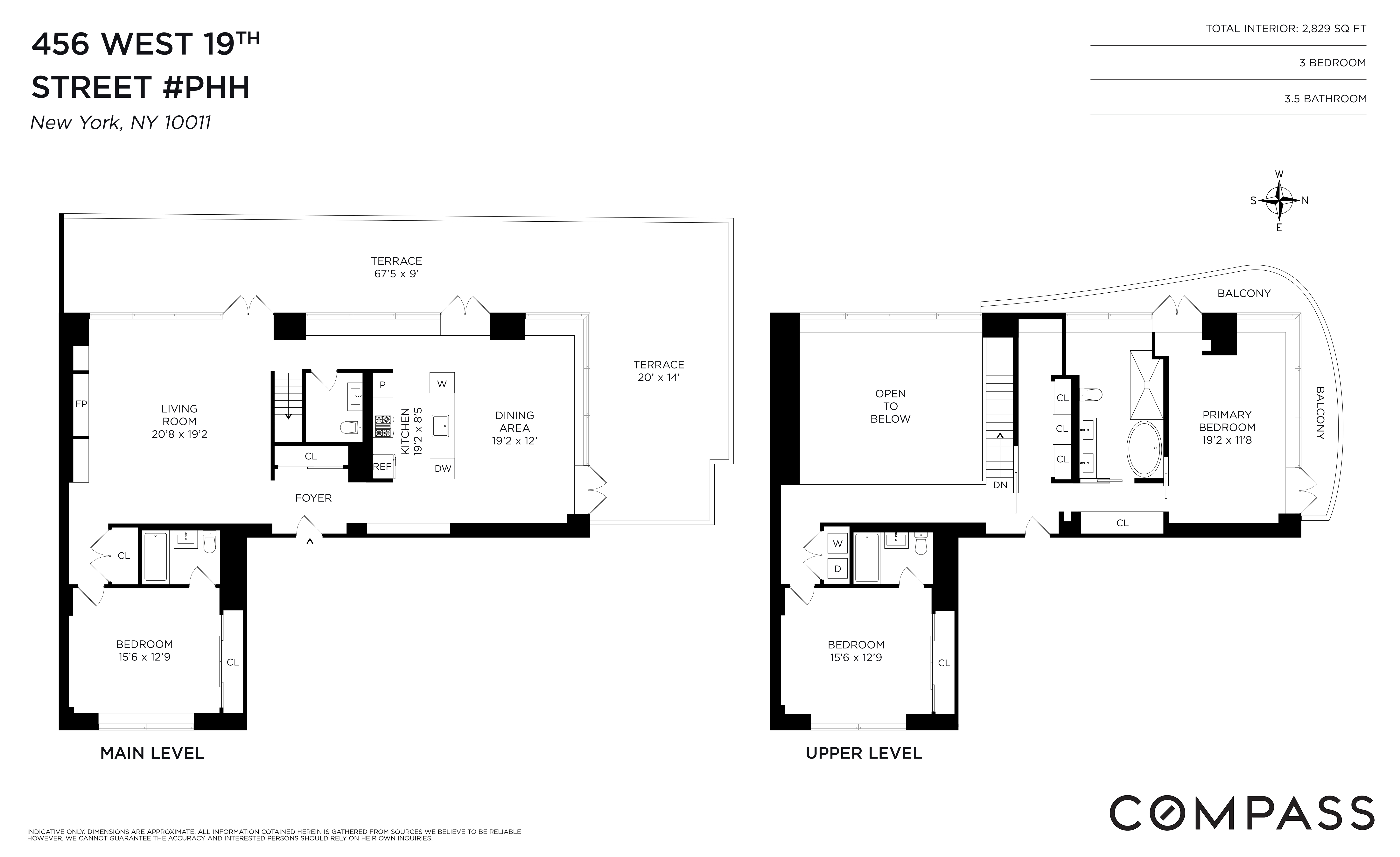 456 West 19th Street, Unit PHH Manhattan, NY 10011 - Photo 21 of 21 a picture of a floor plan