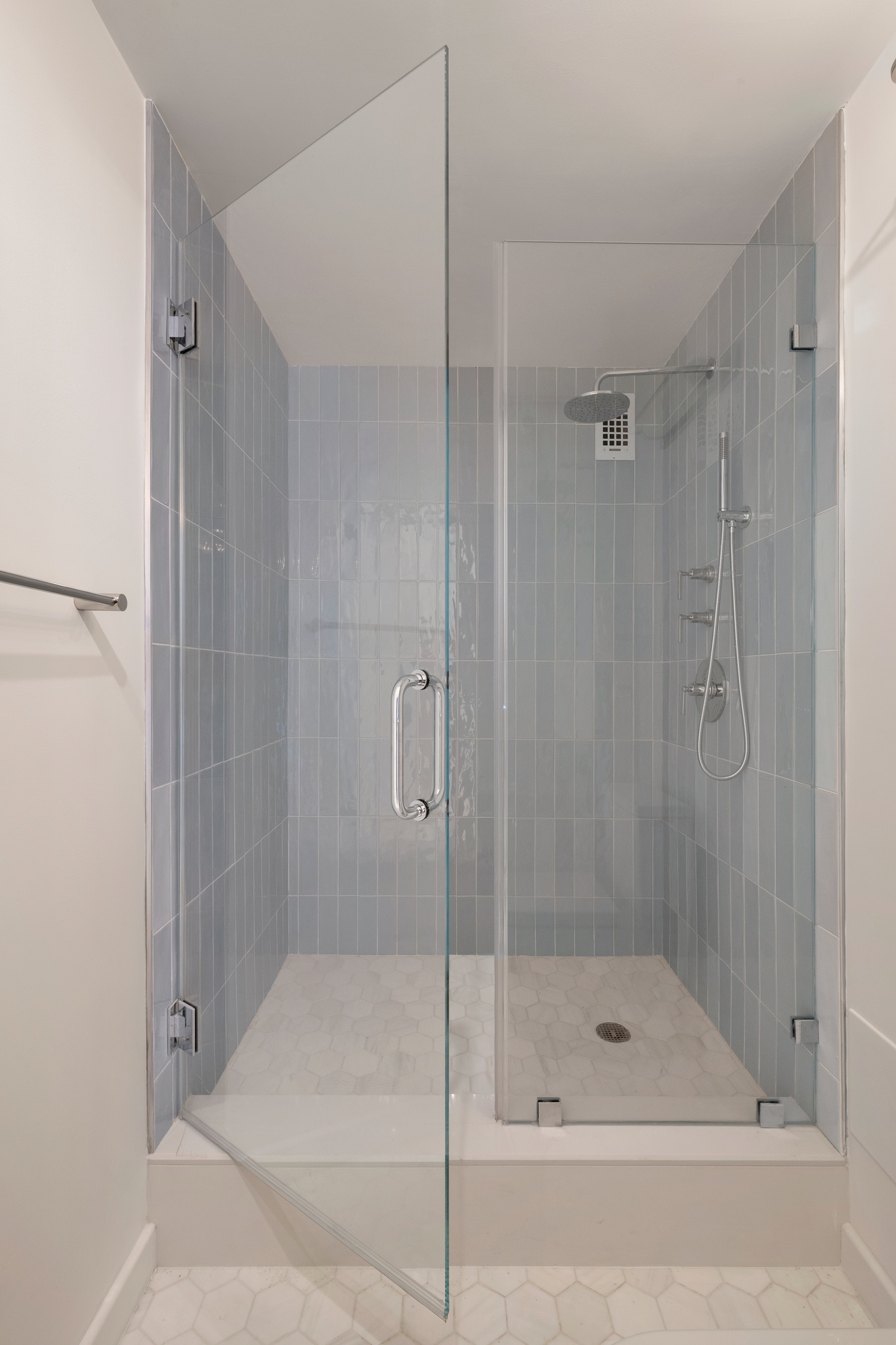 155 West 68th Street, Unit 1410 Manhattan, NY 10023 - Photo 8 of 11 a bathroom with a shower and a sink