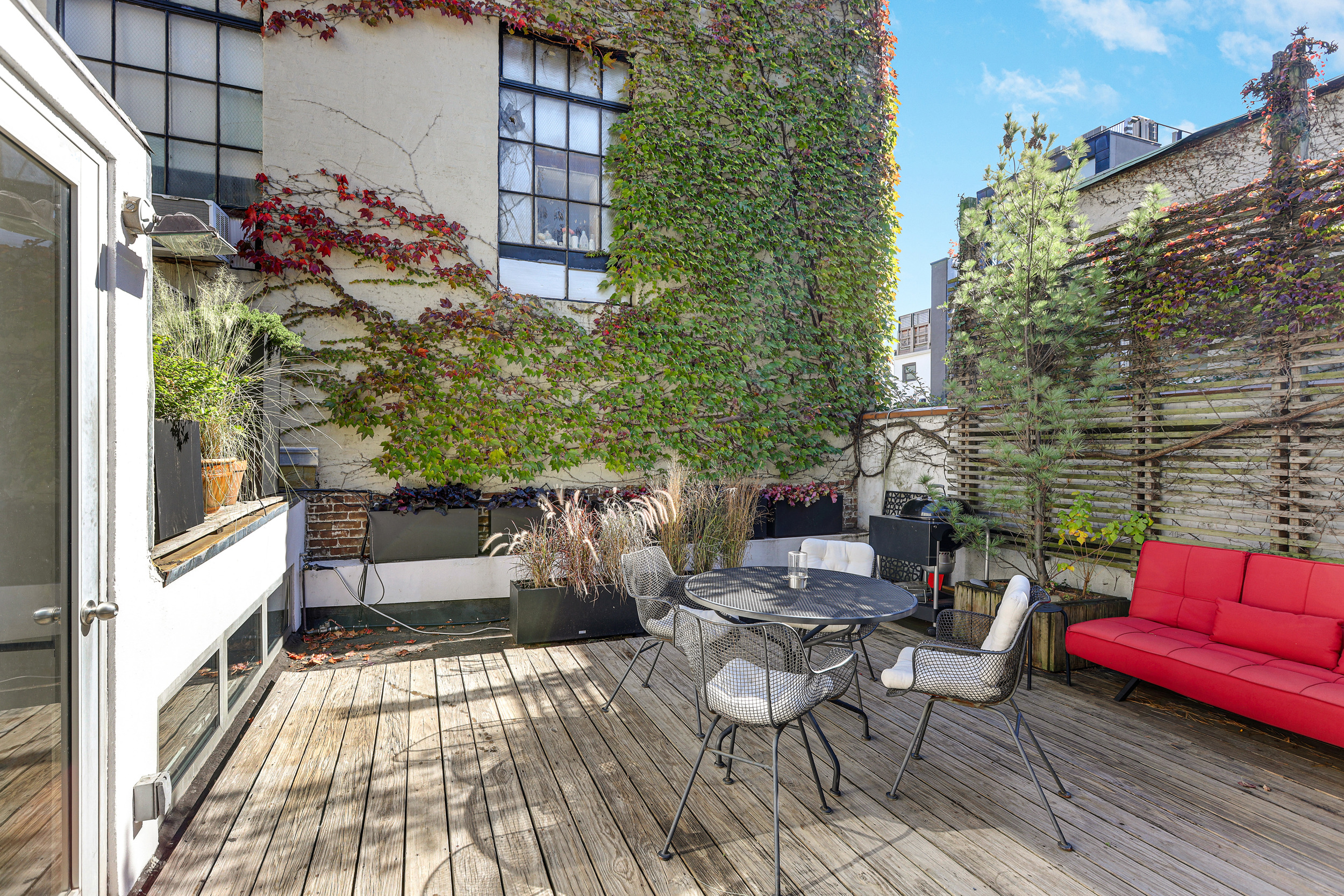 56 Bergen Street, Unit 1R Brooklyn, NY 11201 - Photo 9 of 13 a view of a chairs and table in the balcony