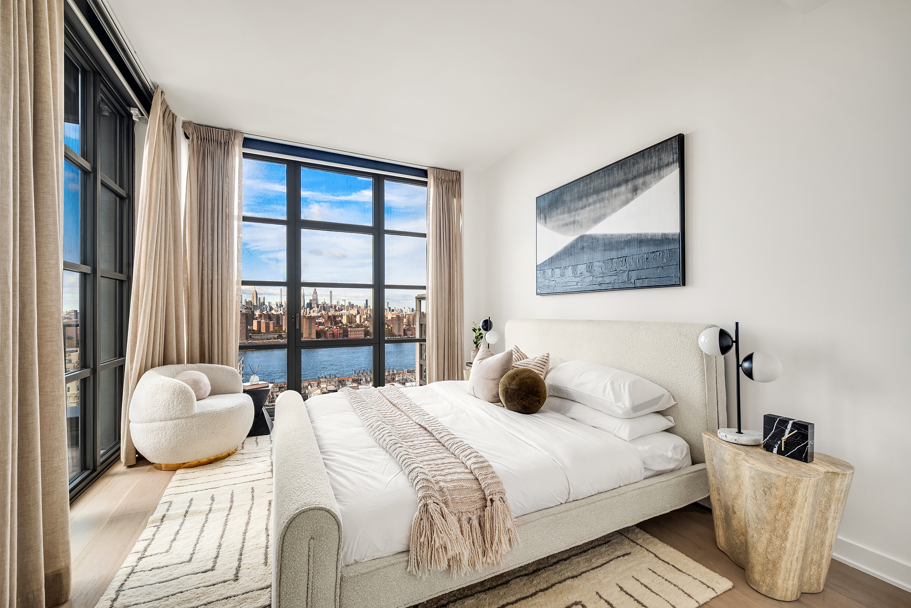 115 York Street, Unit PH20B Brooklyn, NY 11201 - Photo 8 of 21 a bedroom with a bed and wooden floor