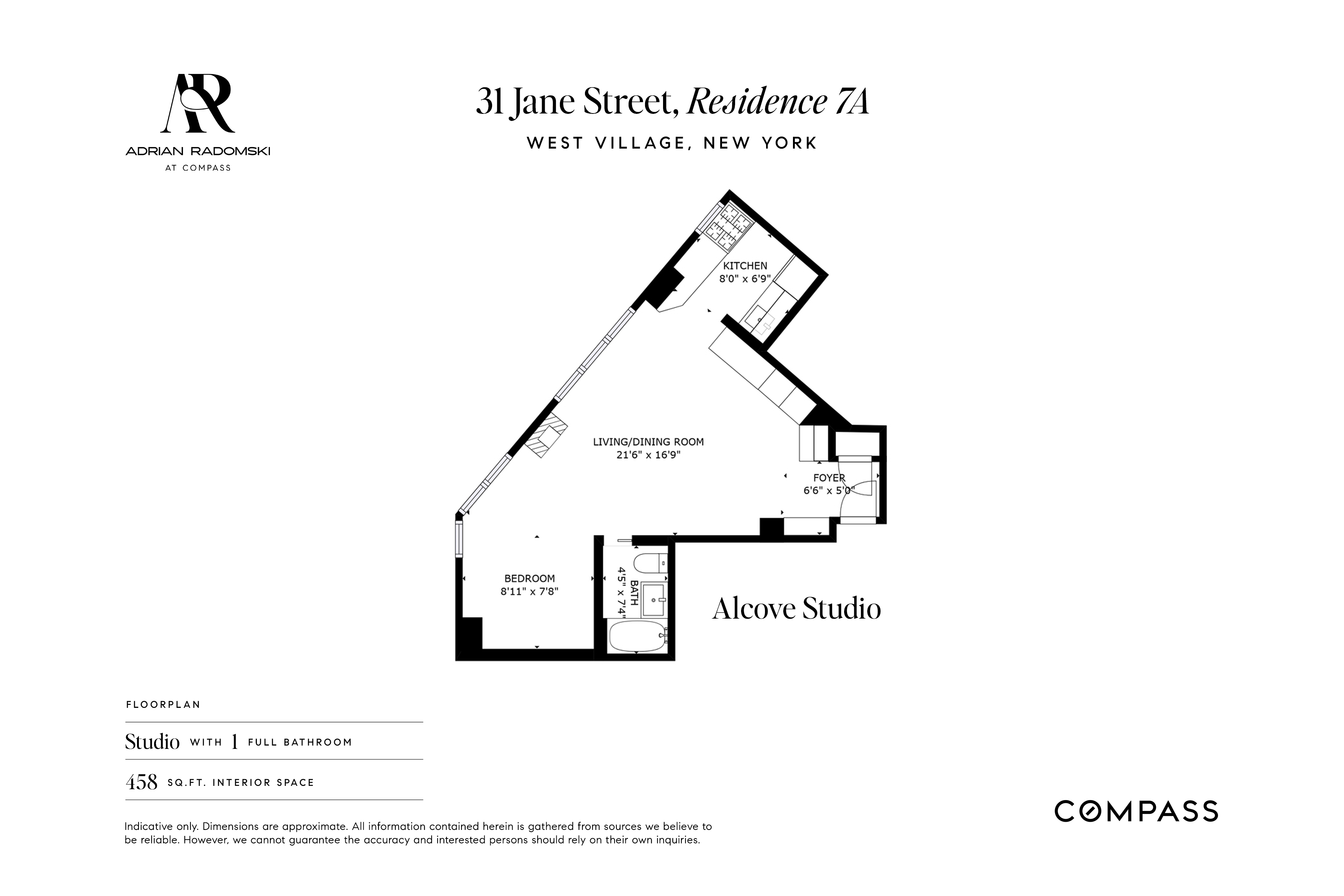 31 Jane Street, Unit 7A Manhattan, NY 10014 - Photo 11 of 11 a picture of a wall and an entryway