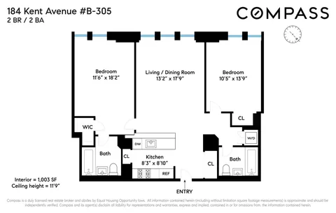 $1,999,000 | 184 Kent Avenue, Unit B305 | Williamsburg