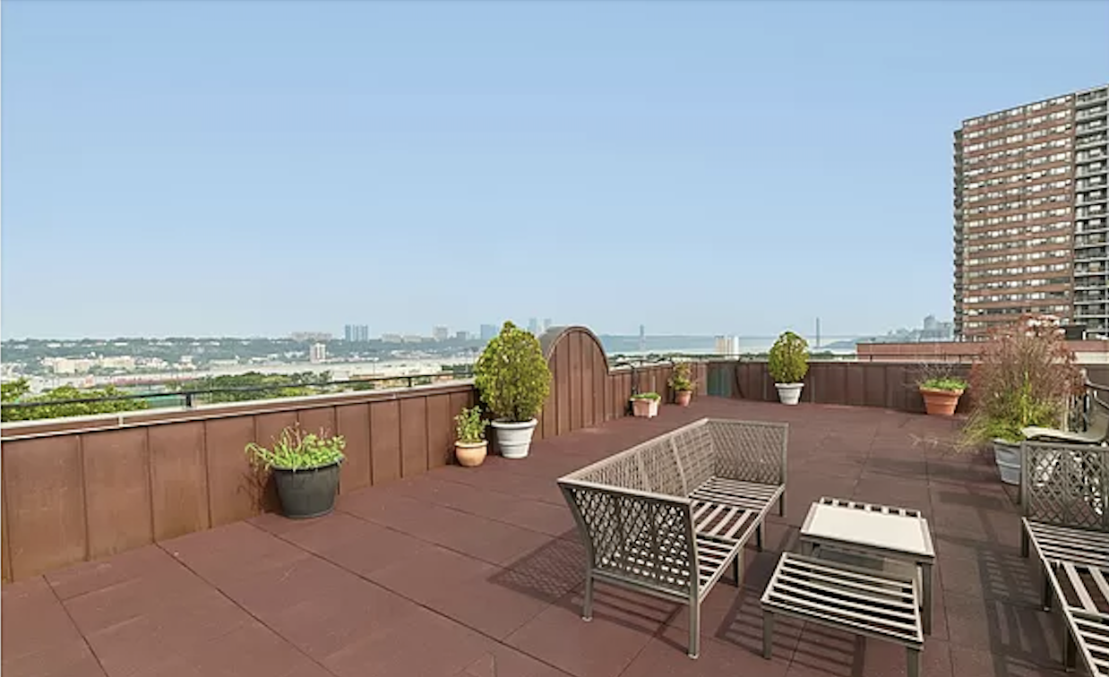 604 Riverside Drive, Unit 1B Manhattan, NY 10031 - Photo 13 of 14 a view of terrace with seating space and barbeque oven