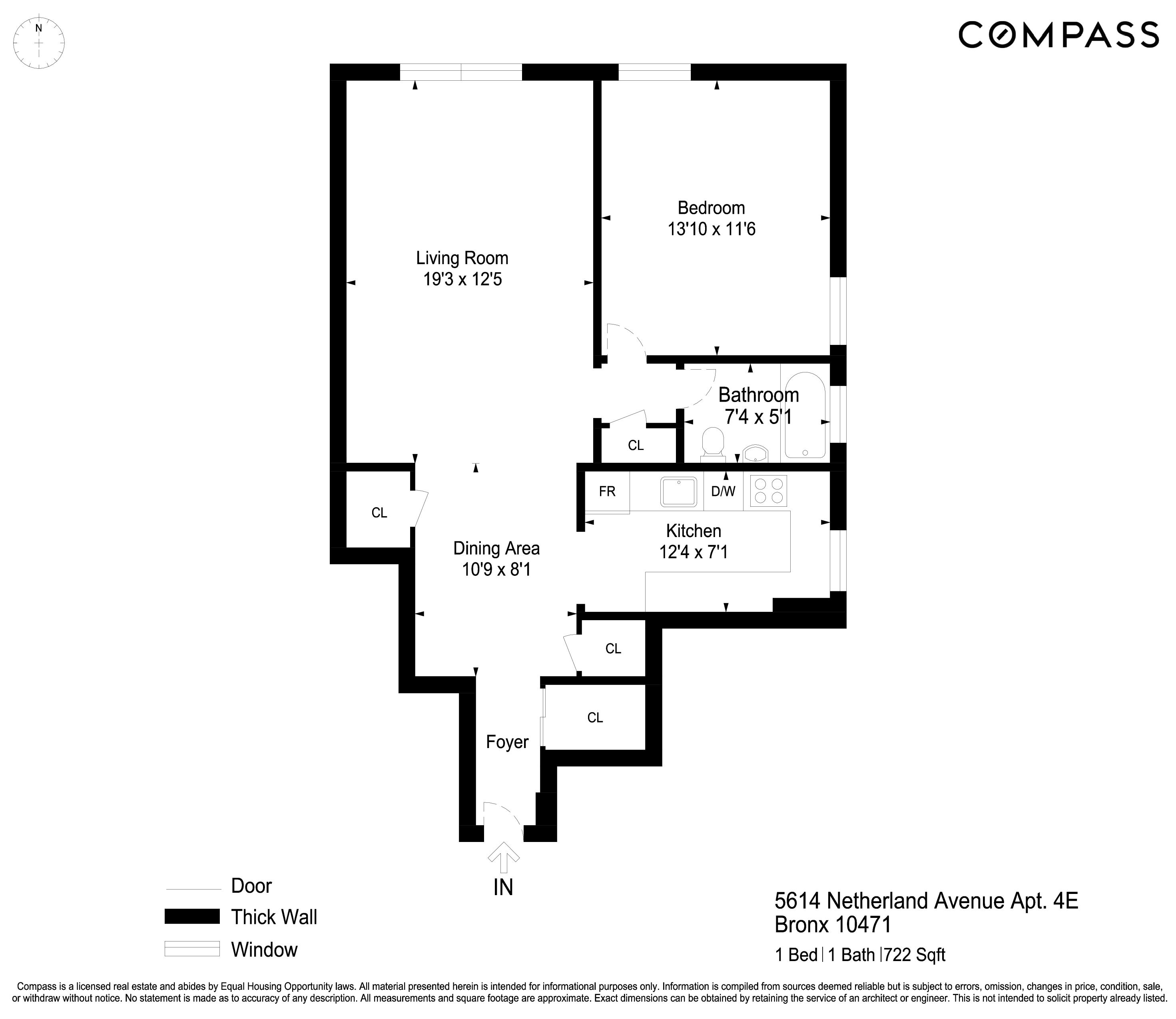 5614 Netherland Avenue, Unit 4E Bronx, NY 10471 - Photo 8 of 8 a picture of a floor plan
