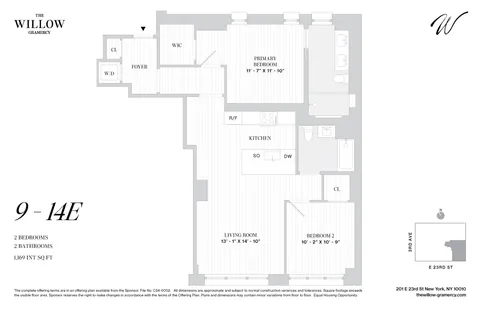 $2,300,000 | 201 East 23rd Street, Unit 11E | Gramercy
