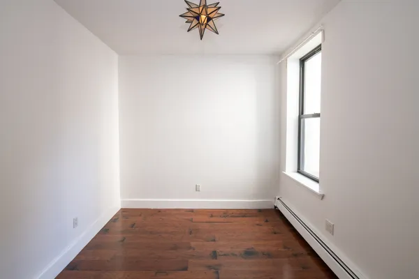 an empty room with a window