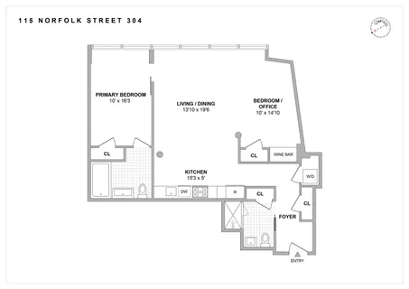 $1,695,000 | 115 Norfolk Street, Unit 304 | Lower East Side