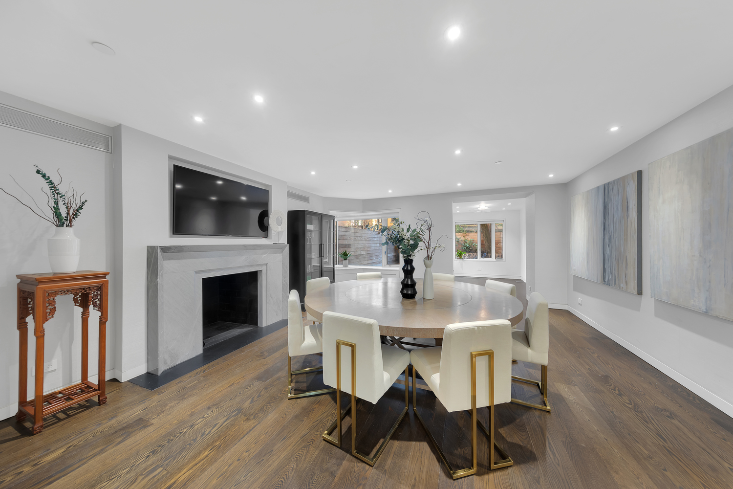 42 West 71st Street Manhattan, NY 10023 - Photo 10 of 35 a view of a dining room with furniture window and wooden floor