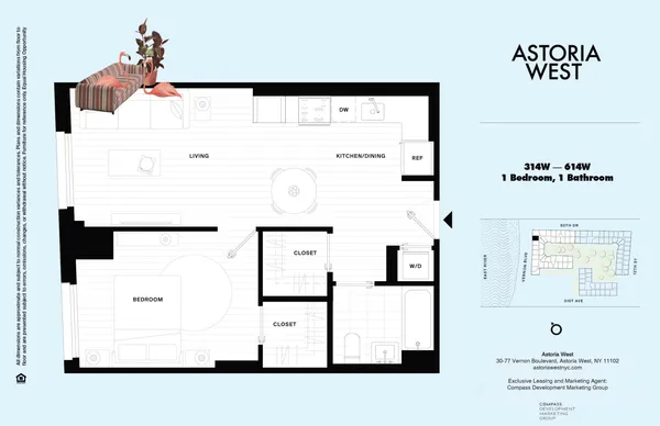$4,400 | 30-77 Vernon Boulevard, Unit 514W | Astoria