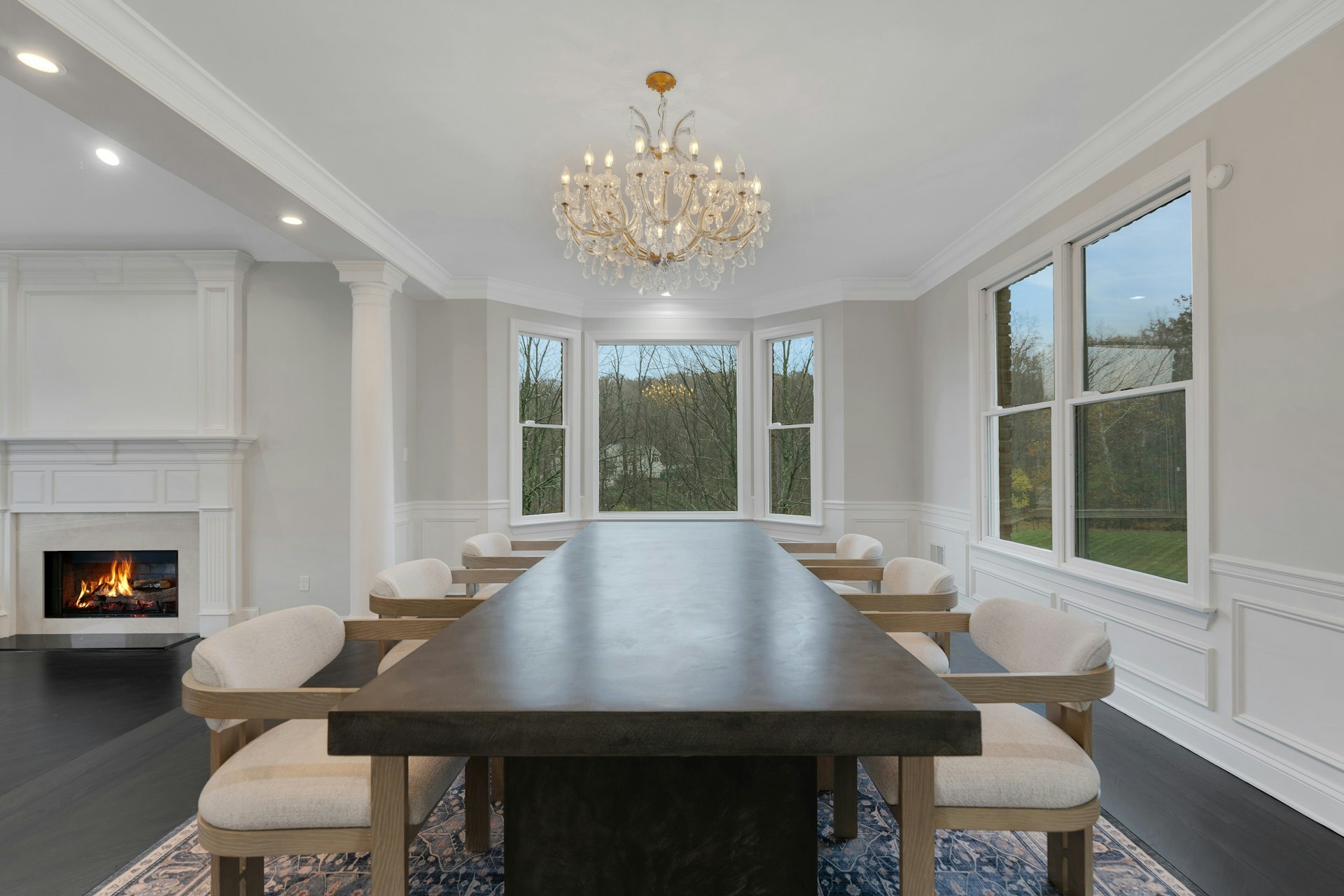 3 Kensington Court Warren, NJ 07059 - Photo 17 of 66 a view of a dining room with furniture window and outside view