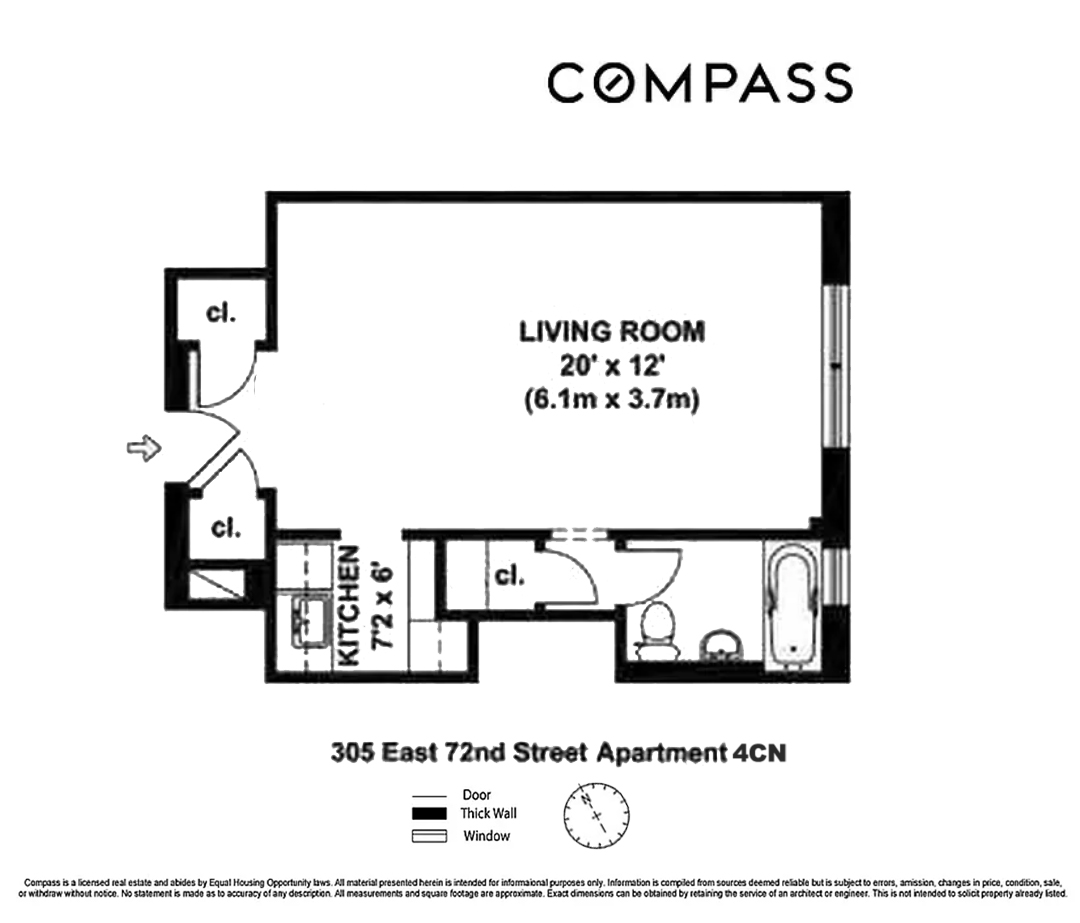 305 East 72nd Street, Unit 4CN Manhattan, NY 10021 - Photo 9 of 9 a picture of a floor plan