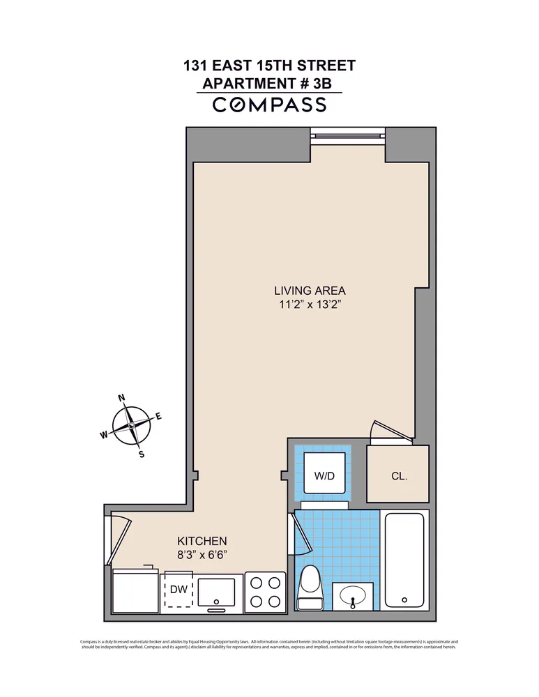 $3,300 | 131 East 15th Street, Unit 3B | Gramercy