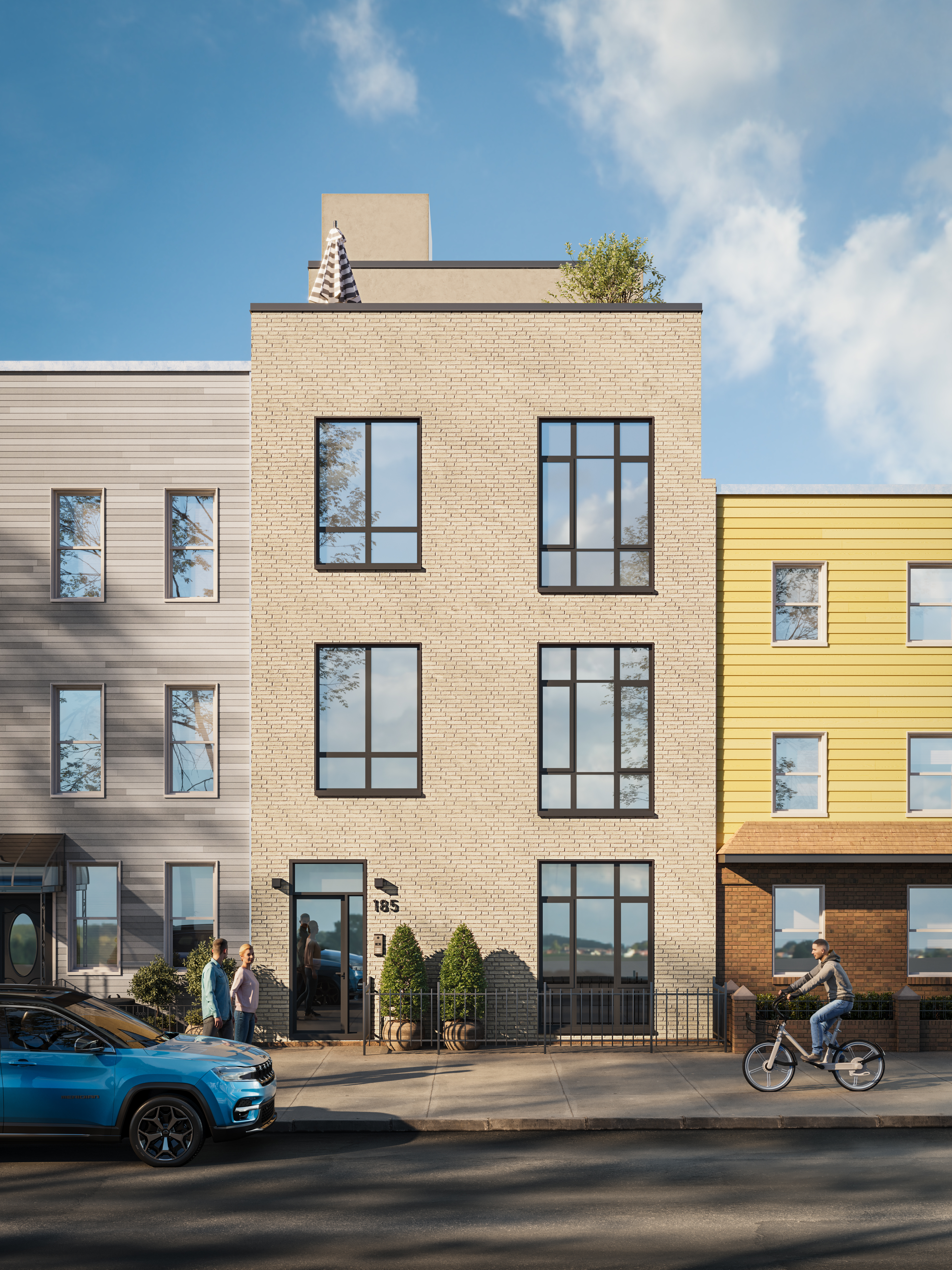 185 Withers Street, Unit 4 Brooklyn, NY 11211 - Photo 11 of 12 a front view of a building and car parked