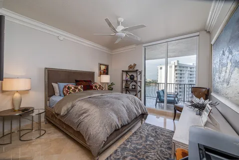 a bed room with a bed and a couch