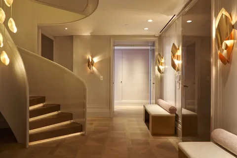 a view of entryway with wooden floor