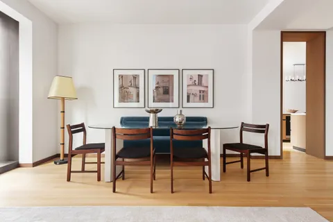 a view of a livingroom and dining room